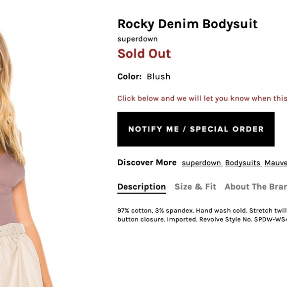 Denim Bodysuit - Picture 7 of 7